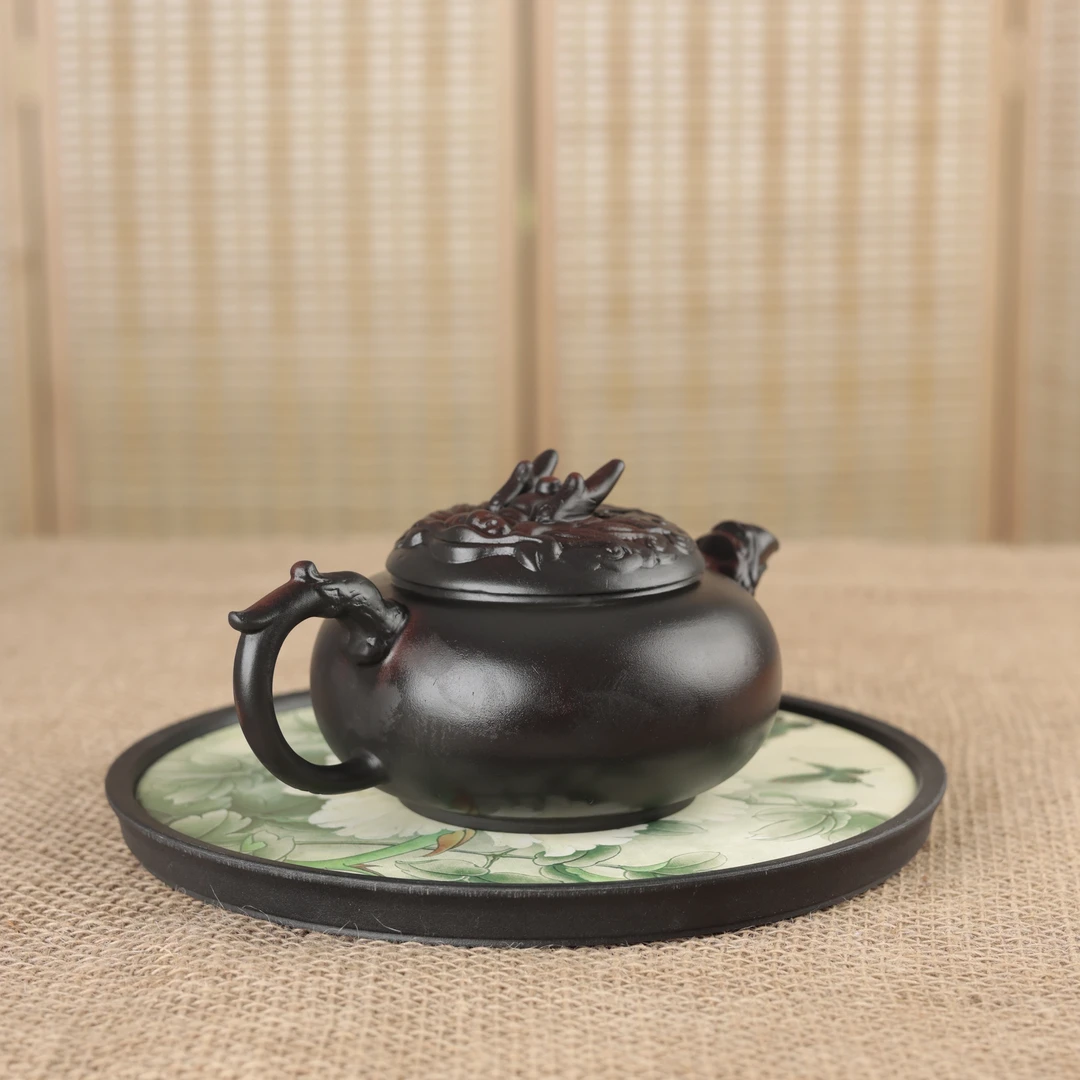 大容量紫陶茶壶独占鳌头凤鸣壶紫砂壶泡茶壶单壶（卢美对）