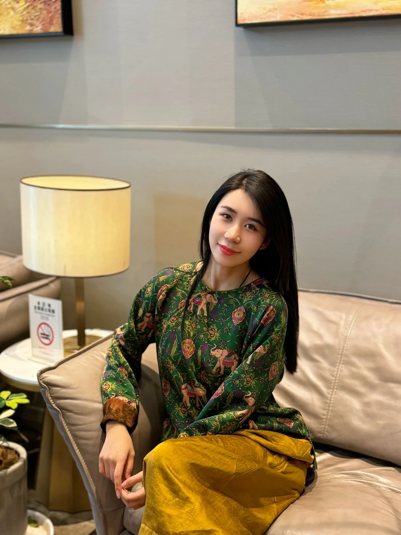 【花海】真丝香云纱上衣女复古宫廷风上衣新中式衬衫圆领长袖7078