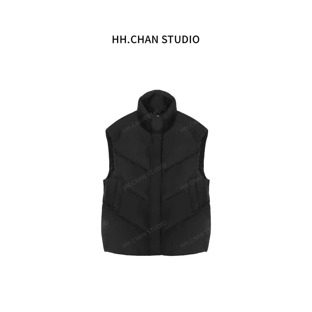 HH.CHAN“绒化入冬”秋冬韩系科技棉马甲外套HH-6515
