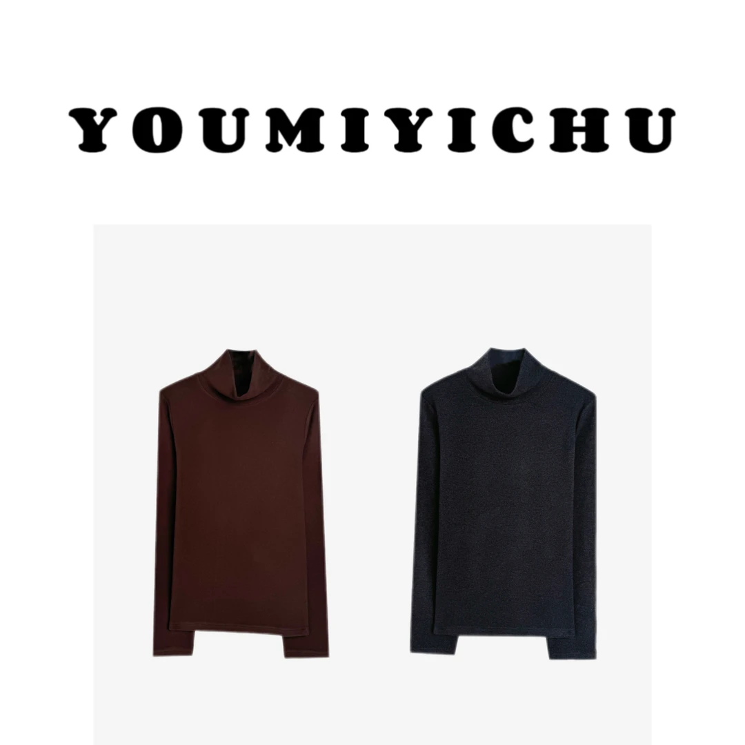 Y.M |  软糯陷阱 啤酒领 双面澳绒休闲百搭款长袖高领打底1265