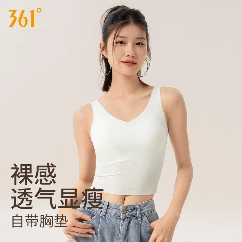361°带胸垫春夏裸感显瘦瑜伽美背健身运动透气无痕短款修身一体式
