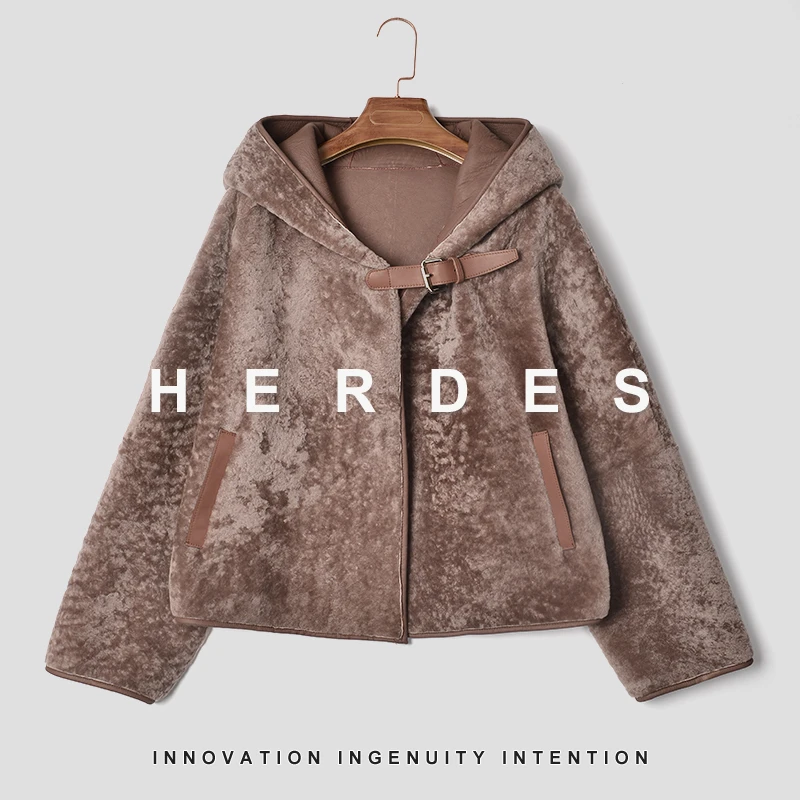 HERDERS 多色潮流时尚皮扣皮毛一体 40273