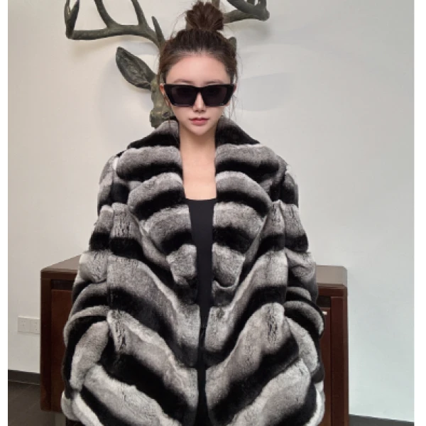 HERDERS 双色西装领潮流时尚皮毛一体冬季新款时尚外套 247756