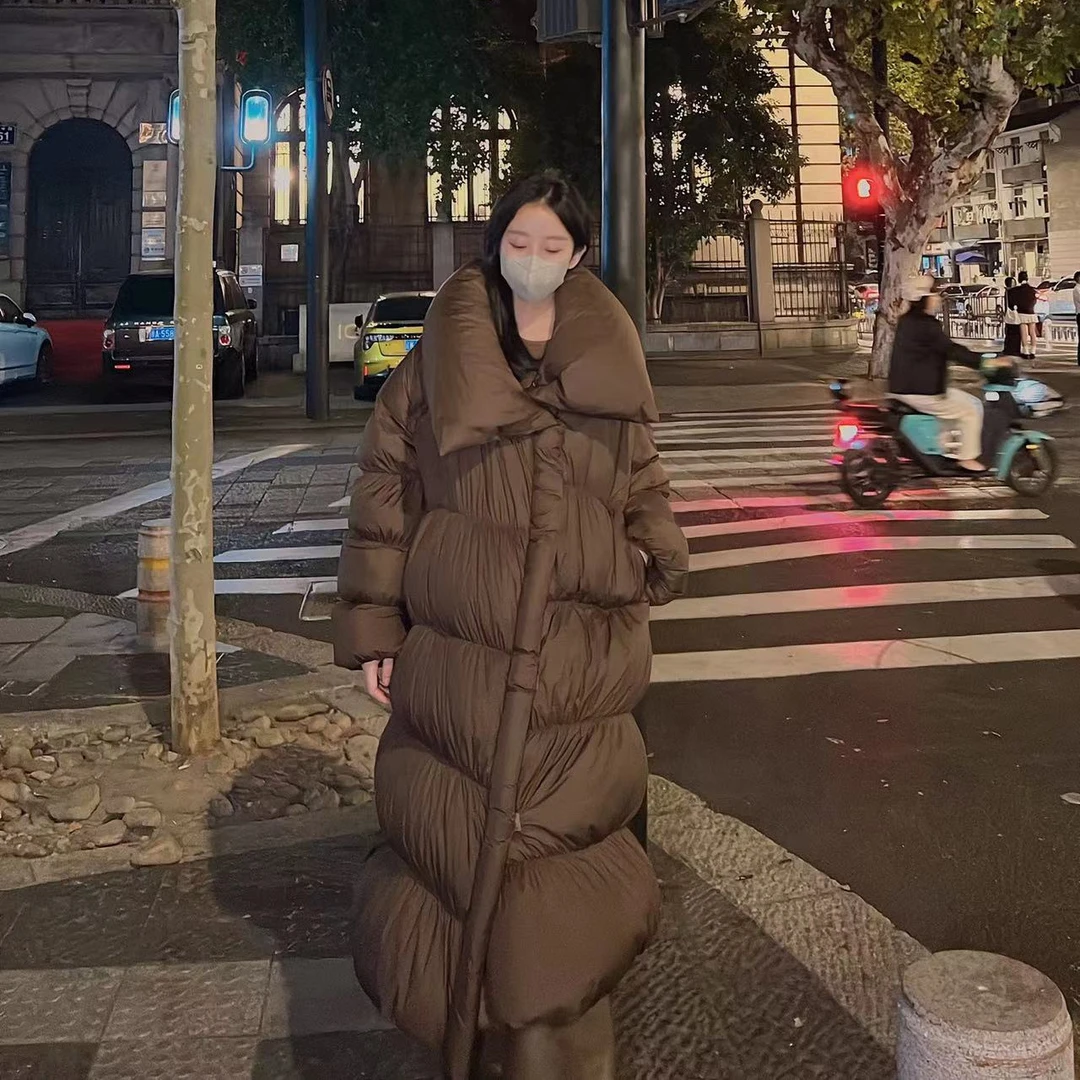 HERDERS <奶油泡芙>冬季网红百搭被子款超长鹅绒服X 30318