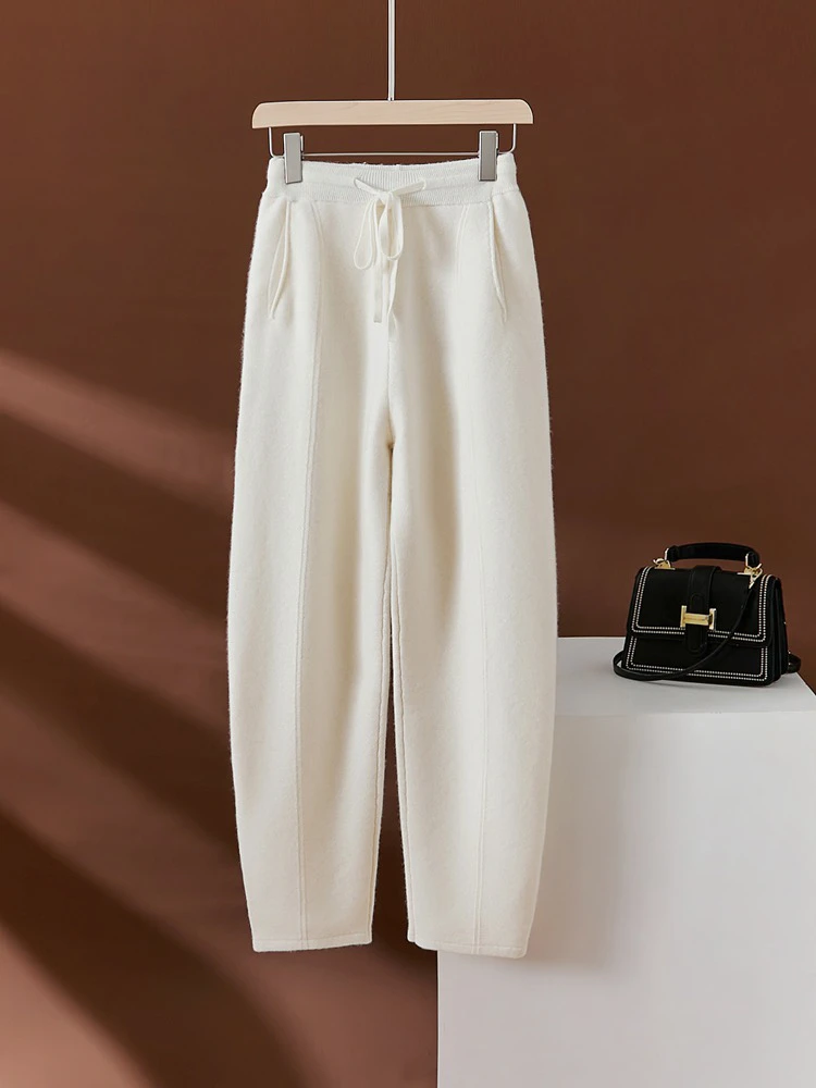 休闲香蕉裤 12针空气层加密加厚 慵懒老钱风 dmc 32112