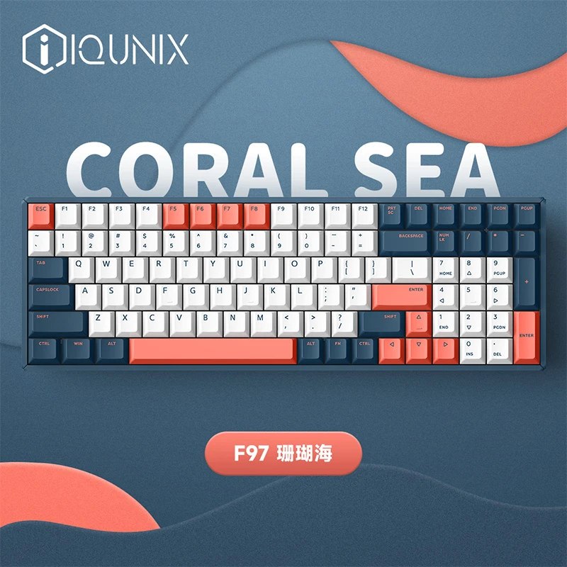 IQUNIX F97珊瑚海无线三模机械键盘蓝牙电竞客制化热插拔主题铝厂