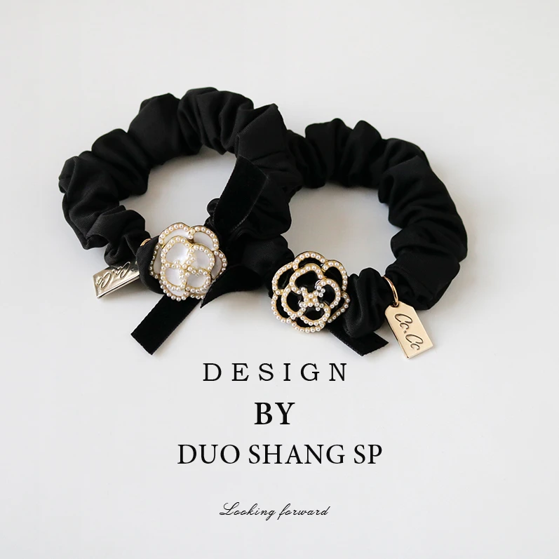 山茶花发圈2024年新款气质头绳韩国网红小肠圈皮筋头饰女扎头发绳