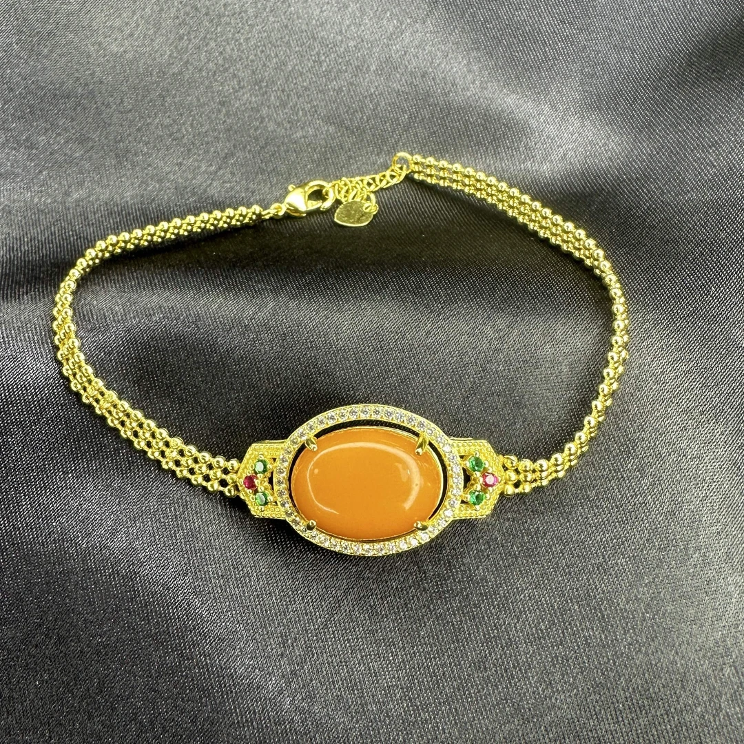 【K总专属】俄料蜜蜡蛋面手表链-m588（赠包装）