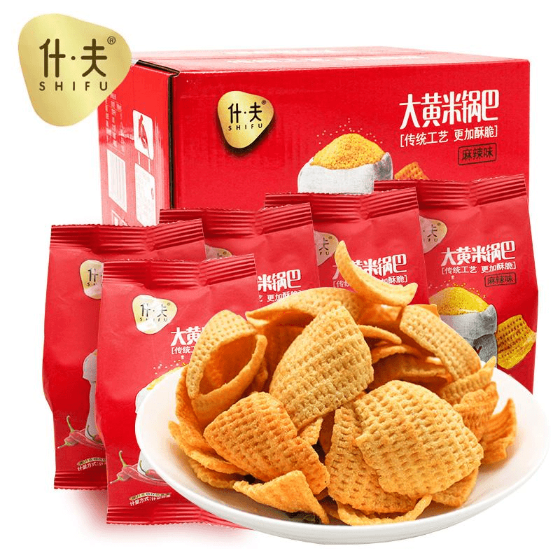 什夫大黄米锅巴粗粮手工锅巴烧烤味麻辣膨化零食东北特产1g笋