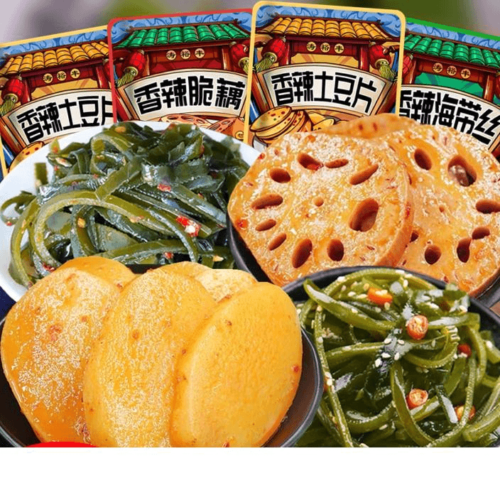 菜蔬菜乾香辣藕片土豆片海带丝休闲零食学生下饭菜咸菜下酒菜1g笋