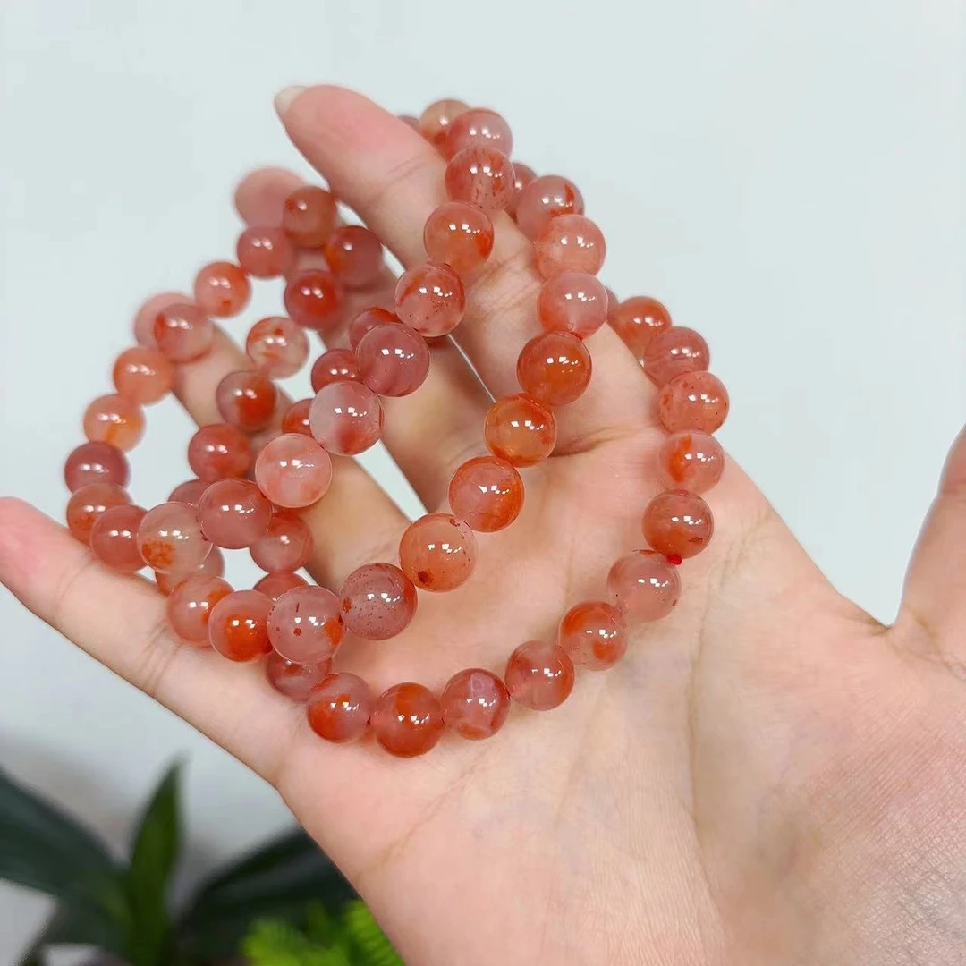 【七七珠宝】保山南红杨柳冰飘手串卡7+一条（多样性 不含证书）