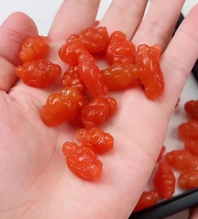 【七七珠宝】天然保山南红通孔站佛一个（不含证书）