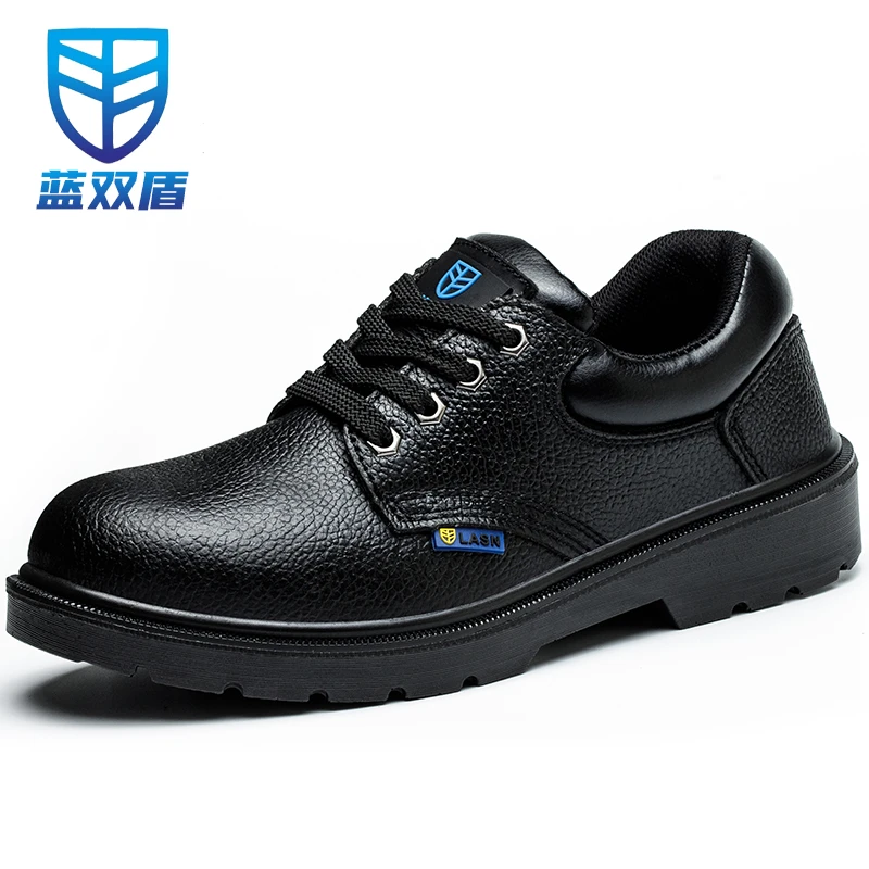 蓝双盾欧标跨境牛皮耐磨工作安全鞋防滑防刺穿气防砸夏季男士真皮