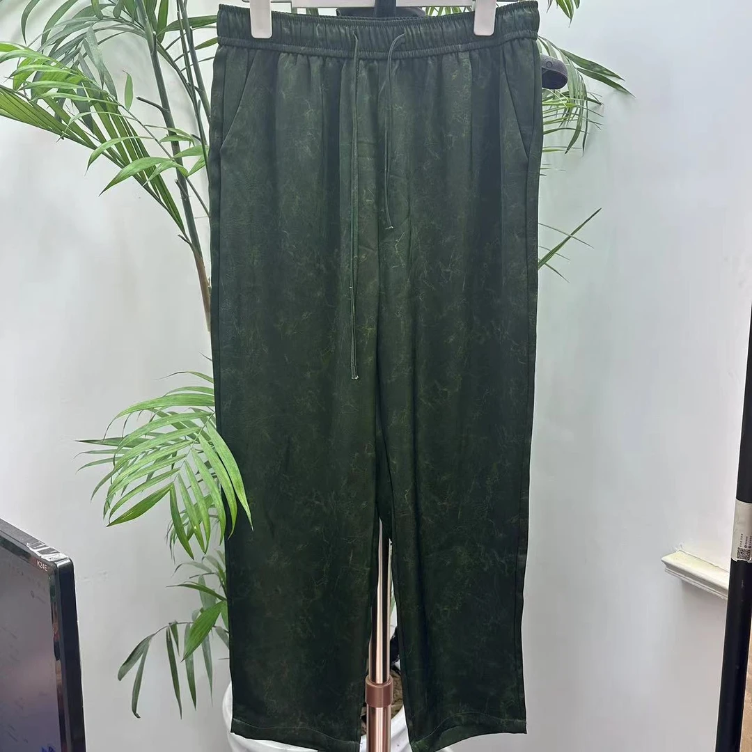 202400195新款秋季国风复古重磅老料时尚气质减龄款休闲小腿裤