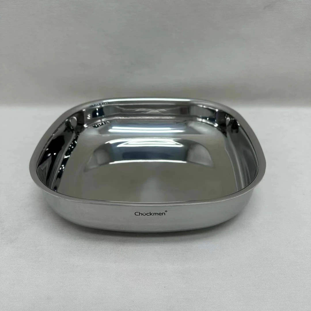 4-016 Chockmen不锈钢方形盆 家用菜盘果盘 24*6.5CM 重约0.98KG