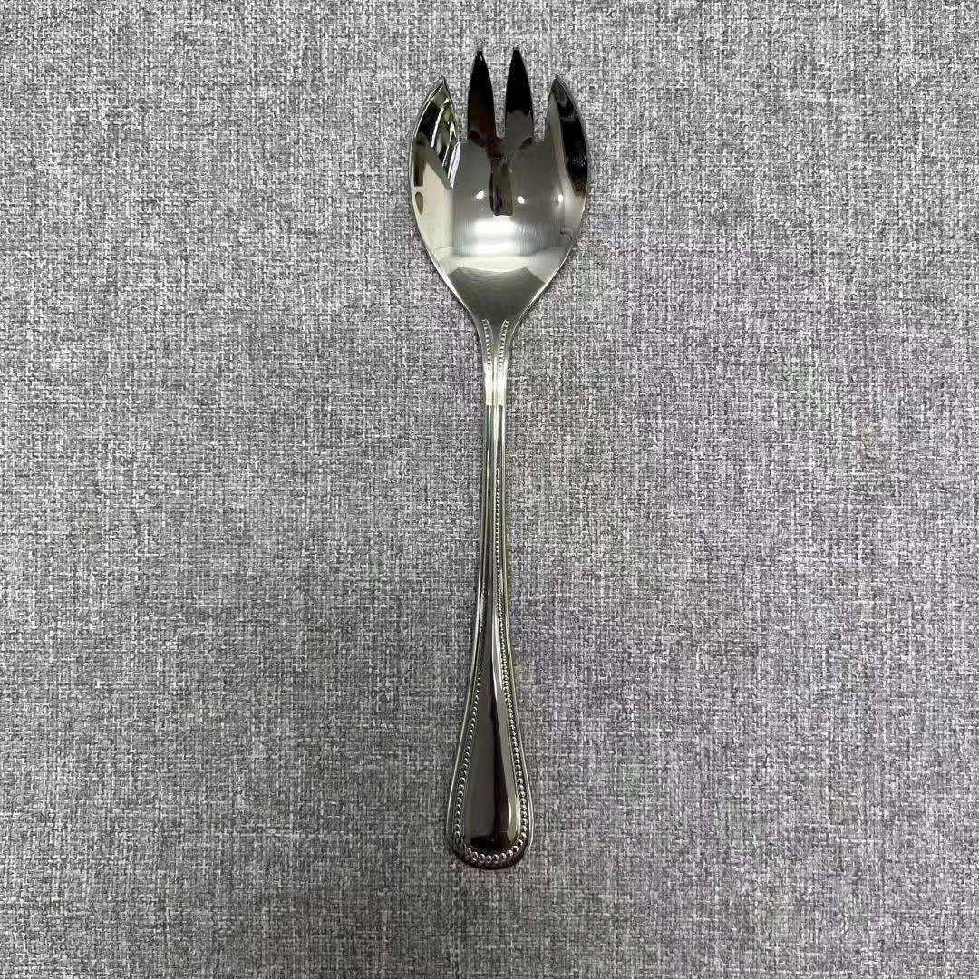 1-038 勺叉一体 不锈钢水果捞勺叉 长约20cm