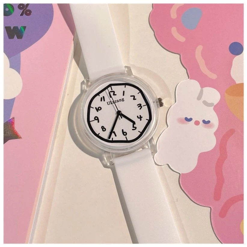 夏天卡通涂鸦少女心高颜值学院风中学手表男女生可爱防水日系简约