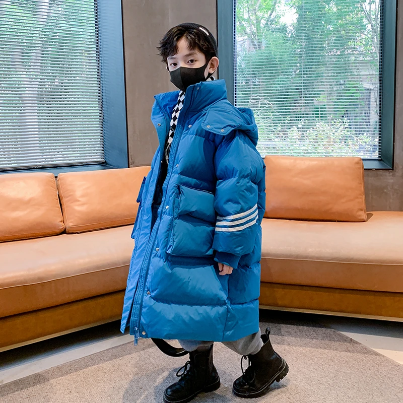 男童服冬季2024新款中大童长款男孩加厚儿童冬装衣袄外套