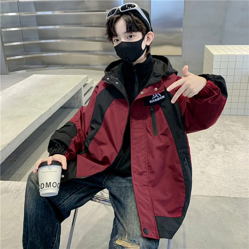 儿童装男童秋装2025新款秋冬款中大童三合一可拆卸男孩冲锋衣外套