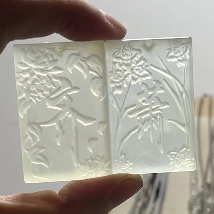 岫玉光夜系列字牌吊坠项链