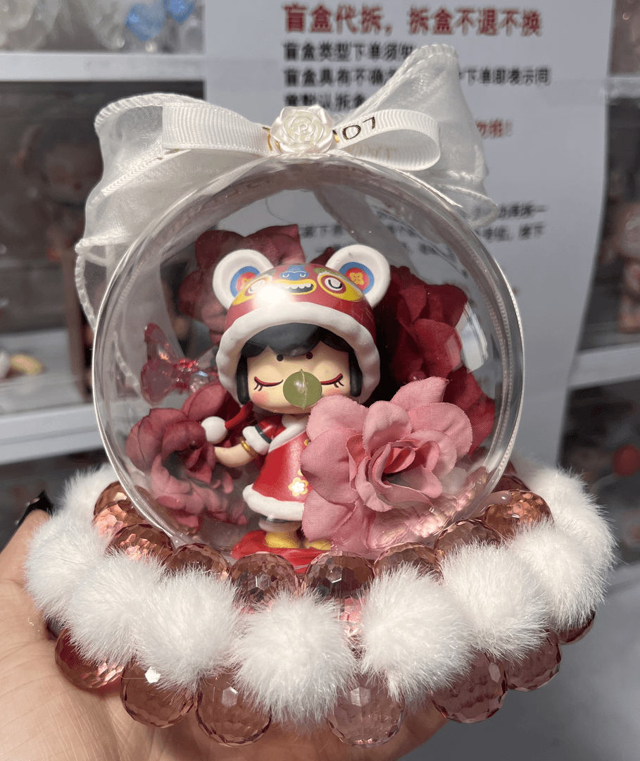 （主播拆）高奢水晶球摆台 十二生肖 带灯光 潮玩盲盒 guo版