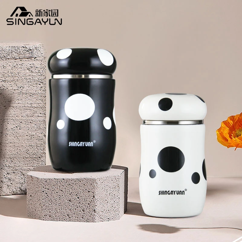 新家园创意蘑菇不锈钢保温杯可爱女生小巧迷你定制便携泡茶水杯