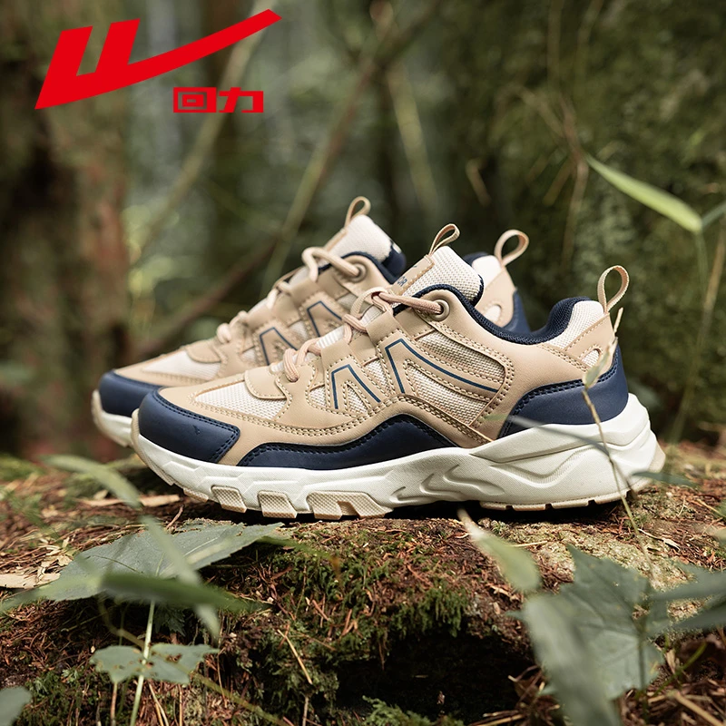 回力登山鞋男士低帮户外春季新款抓地网面越野专业徒步鞋子运动鞋