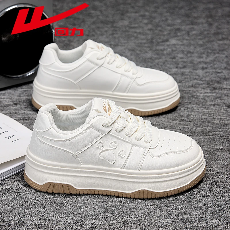 回力女鞋春季新款厚底潮流百搭黑白熊猫鞋休闲运动鞋子板鞋女低帮