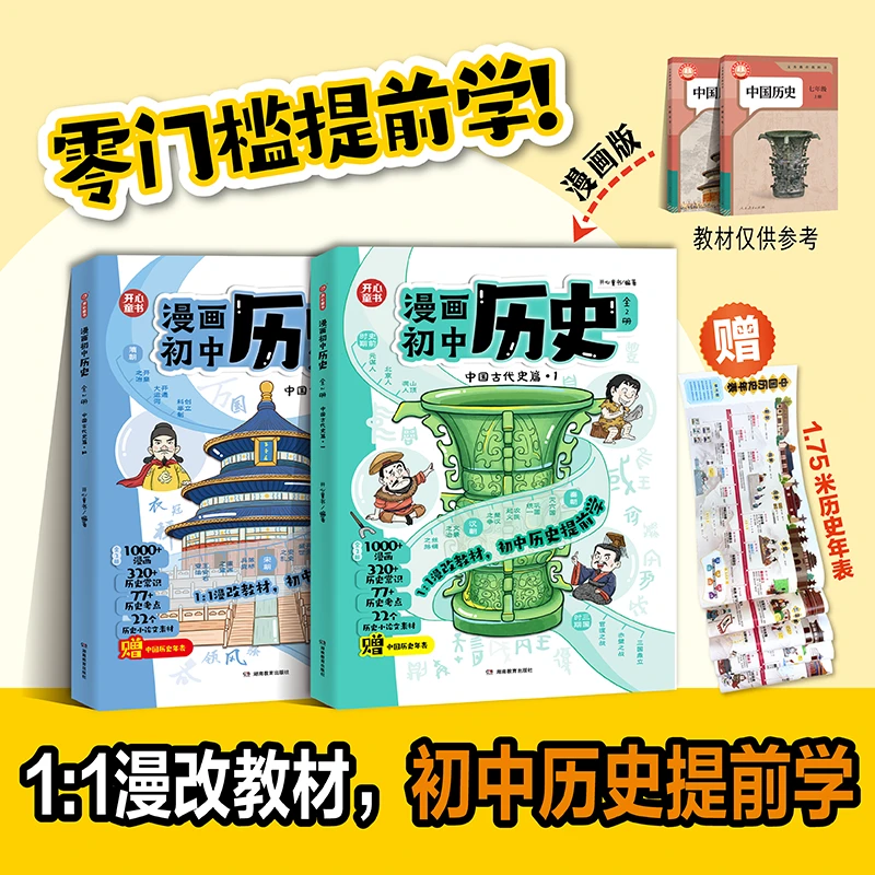 开心【漫画初中历史】1:1漫改教材 初中历史提前学