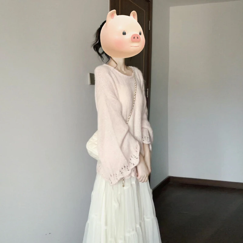 GN57167韩系时尚白色连衣裙子女2025初春小个子穿搭显瘦一整套