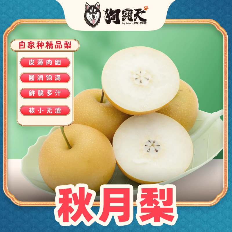 【狗霸天】秋月梨4.8-5.2斤甜脆多汁约6-8个中通快递普通箱