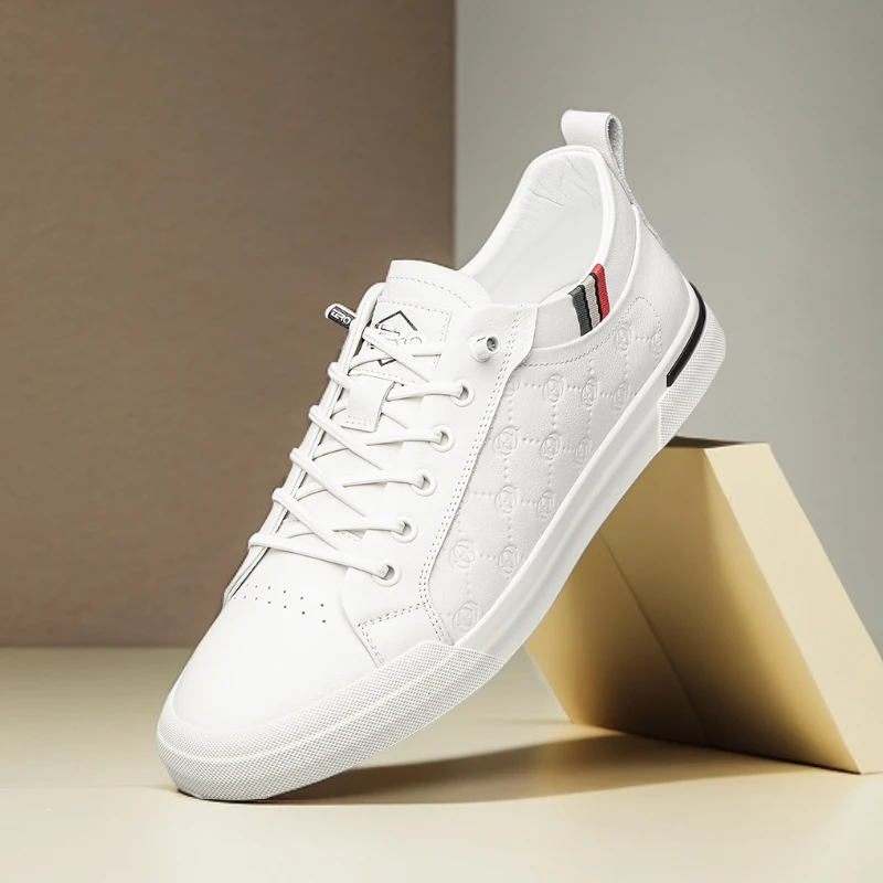 ZRO零度男鞋休闲潮鞋秋季爆款柔软舒适羊皮内里男士百搭小白鞋子