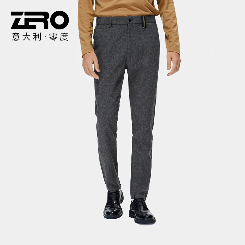 零度男裤时尚休闲百搭长裤弹力男士透气修身西裤男下装M22305S015