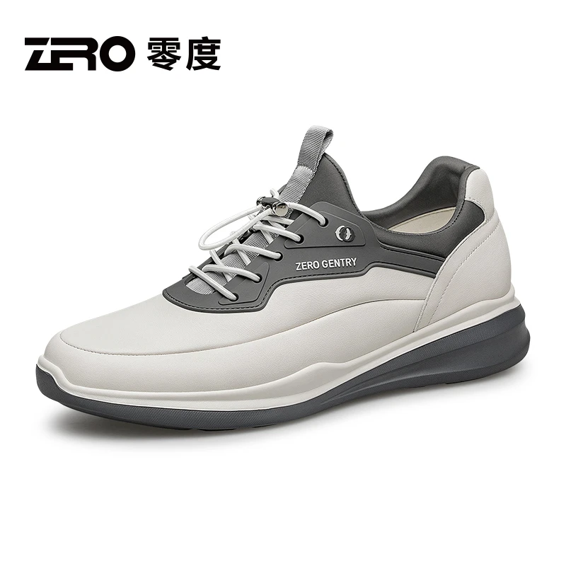 【飞艇系列】零度男鞋运动休闲鞋2025秋季新款真皮轻质增高厚底潮鞋