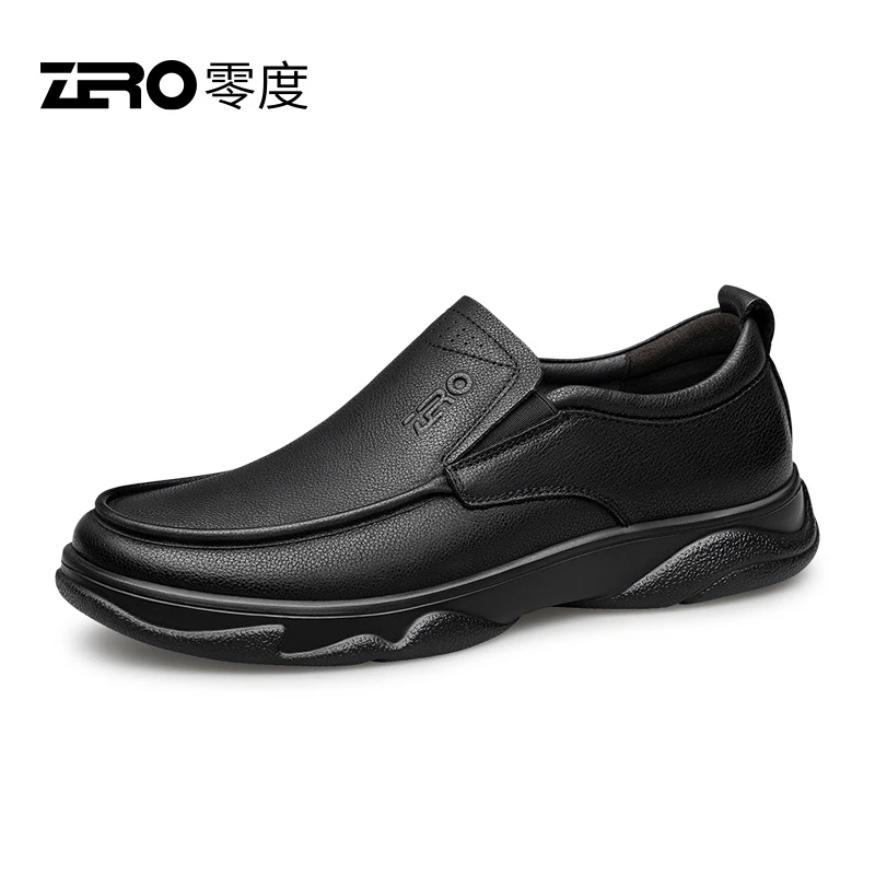 零度商务休闲鞋男款春季新品男士真皮轻质软底休闲皮鞋子D33391T