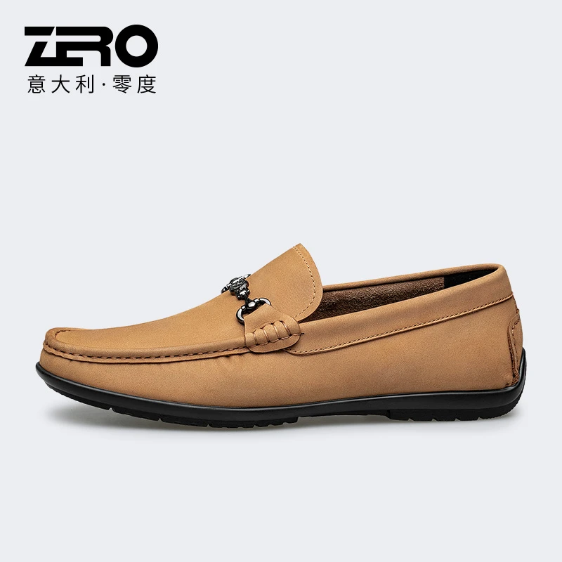 ZRO零度官方旗舰男鞋新款牛皮休闲透气真皮舒适春季乐福鞋13085
