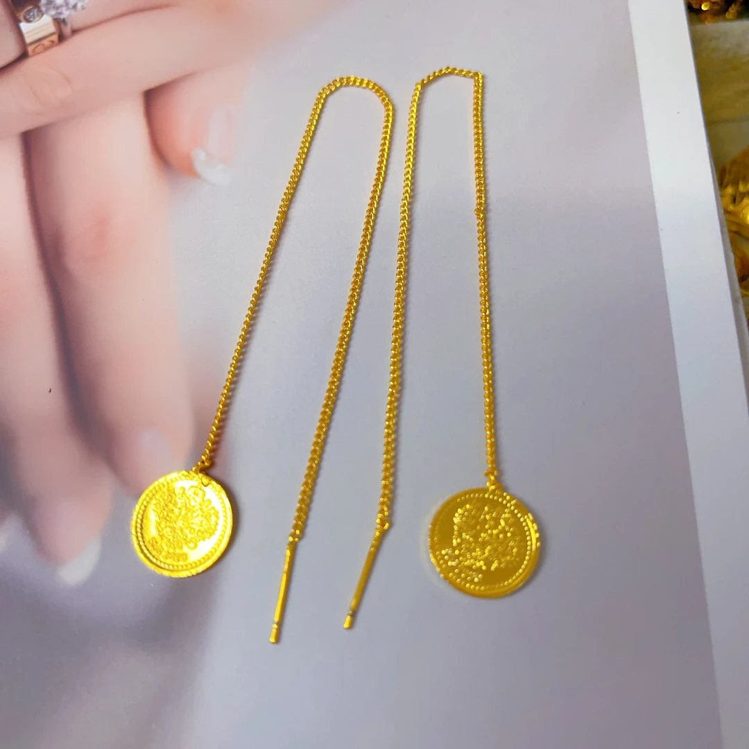 铜合金耳饰 199新款耳环爆款白搭时尚金色铜合金