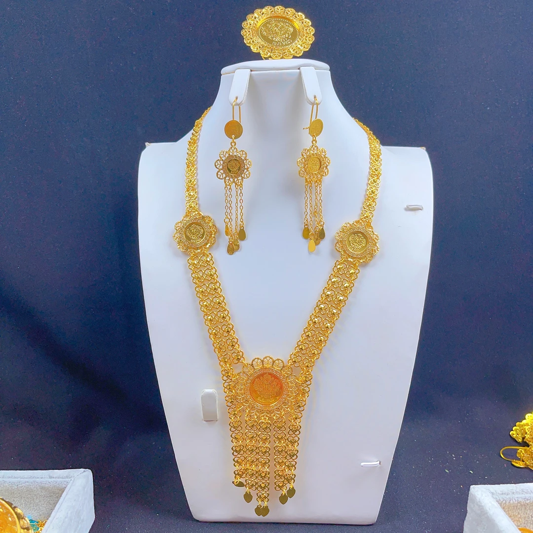 铜合金项链 85新款三件套首饰耳环项链戒指爆款时尚altun pacun