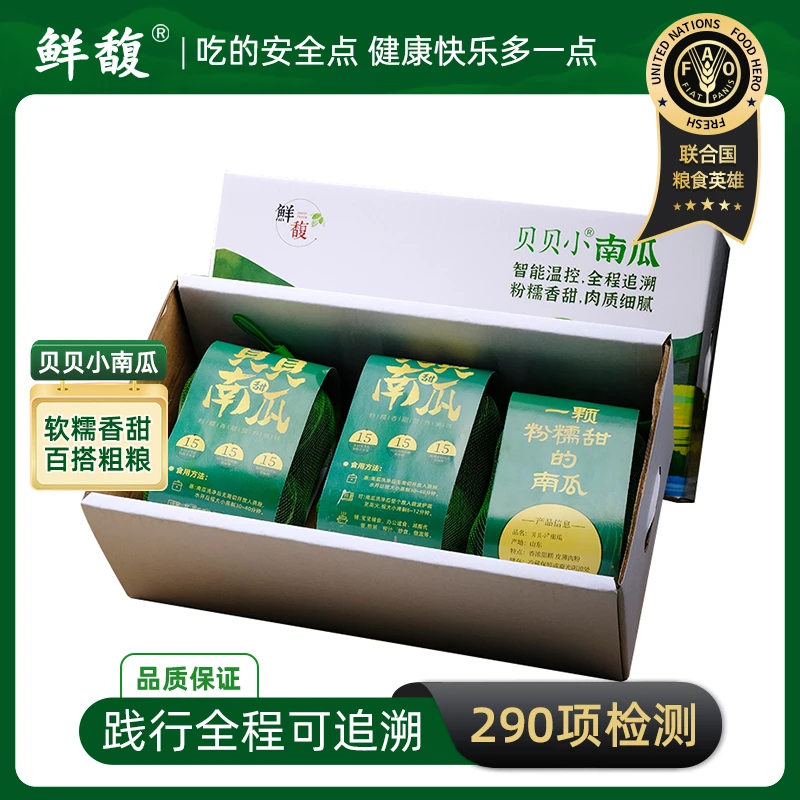 鲜馥山东贝贝小南瓜礼盒装4.5斤香甜软糯产地直发