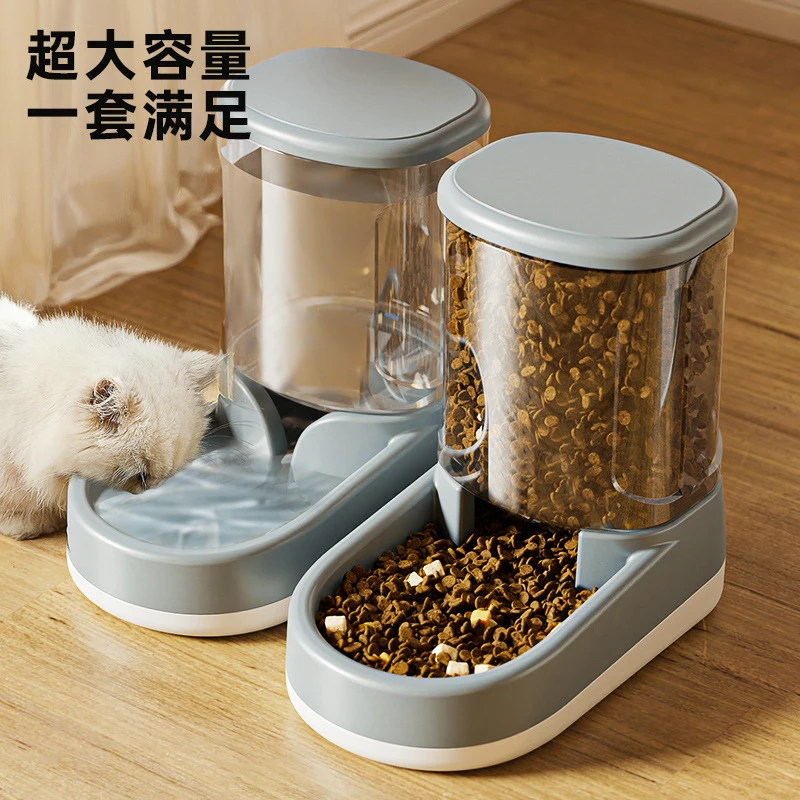 新款猫咪狗狗自动续水续粮喂食器猫碗超大容量猫盆出差大容量食盆
