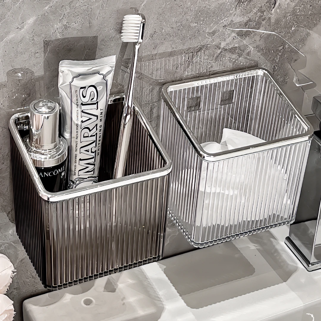 二次废弃洗脸巾收纳盒壁挂浴室棉柔巾擦脸巾卫生间牙刷架子置物架