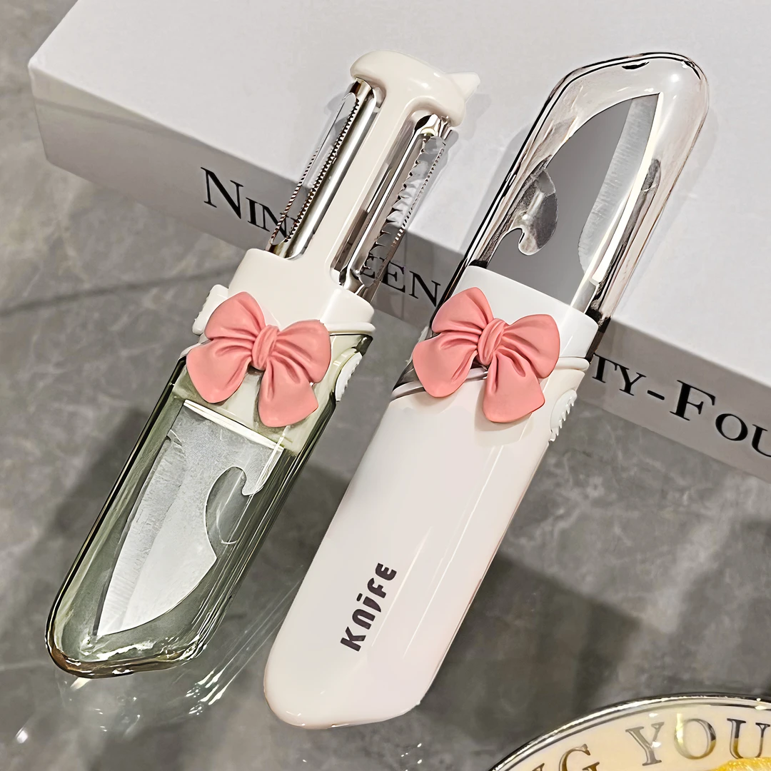 可爱五合一水果刀置物家用便携小刀板厨房瓜果刀削皮刀去皮神器