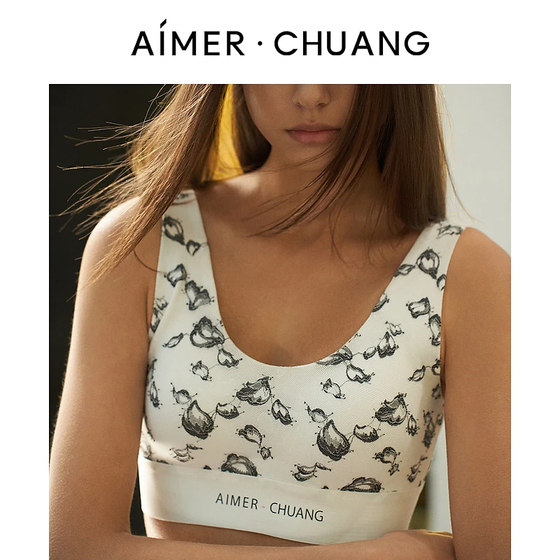 AIMER CHUANG玫瑰3圆领无托背心式文胸CA171151