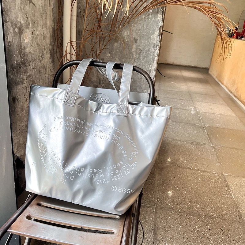 佐猫包包女款爆款2023新款托特包时尚百搭银色单肩包大学生上课包