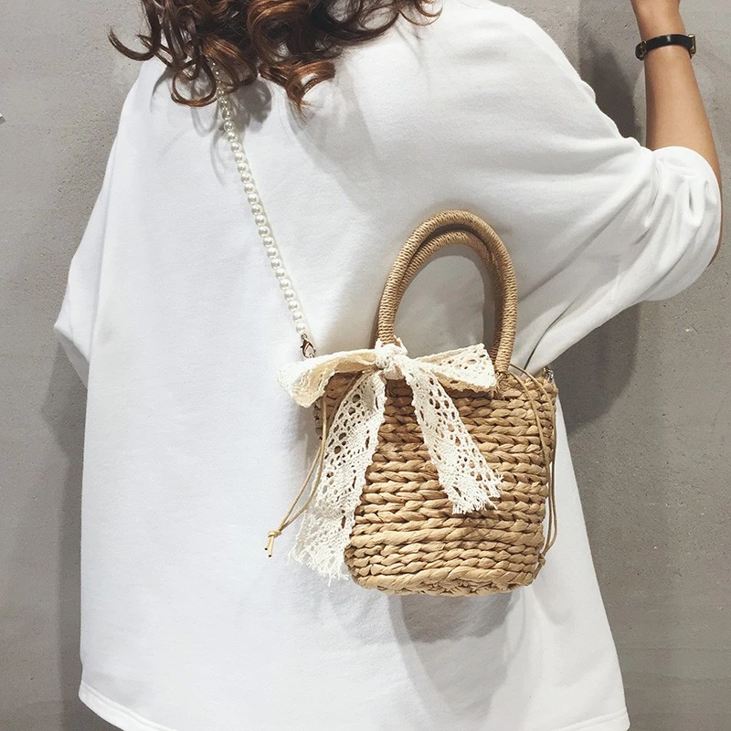 春夏洋气包包女2025流行新款潮时尚网红手提包百搭编织斜挎沙滩包
