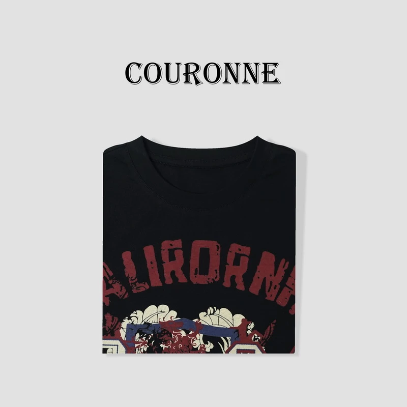 【老田】-潮牌大牌复古涂鸦时尚百搭修身T恤上衣19773