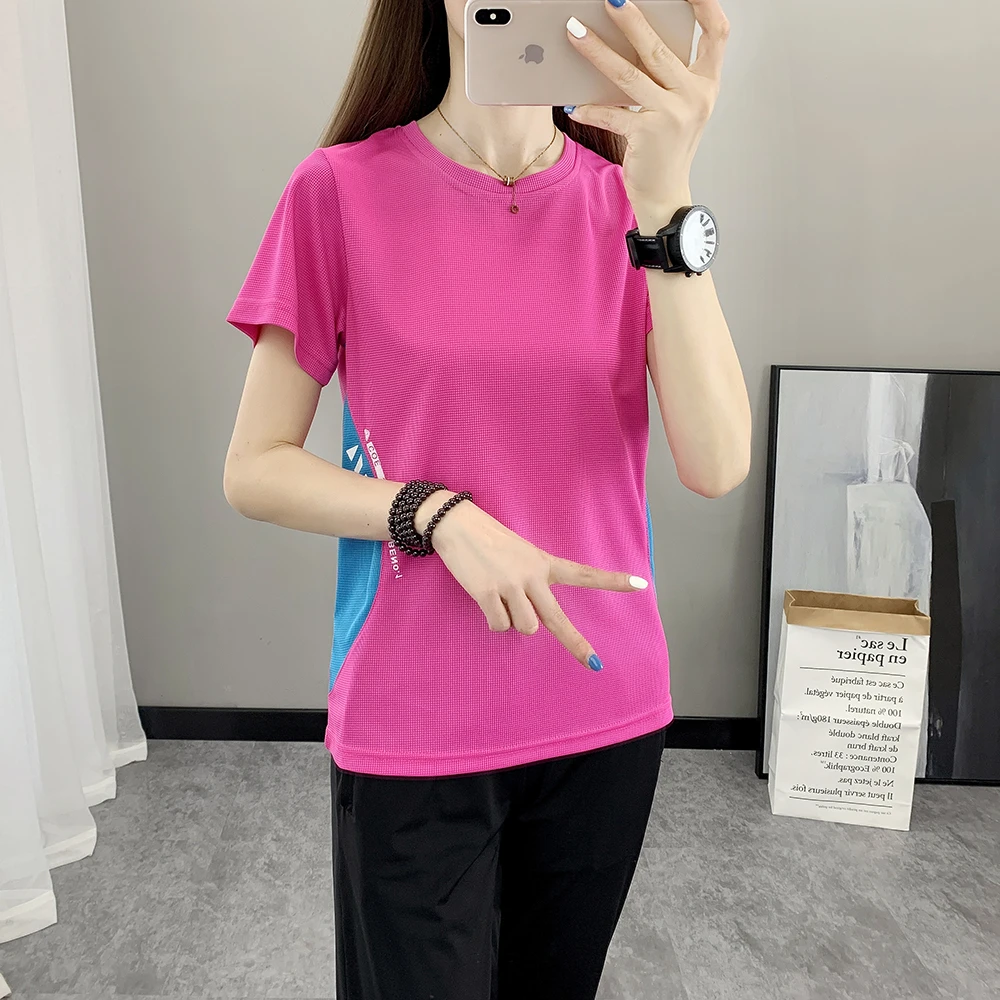 速干衣女户外短袖T恤圆领弹力快干衣服运动休闲跑步健身广场舞蹈
