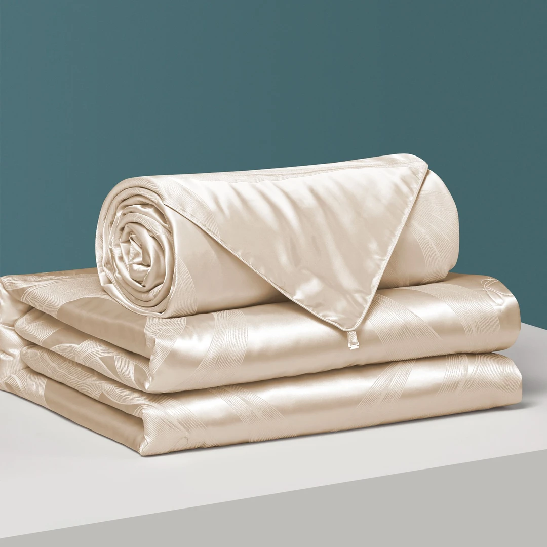 梦洁【100%纯蚕丝子母被】抗菌防螨A类面料璀璨金二合一被（子母被）