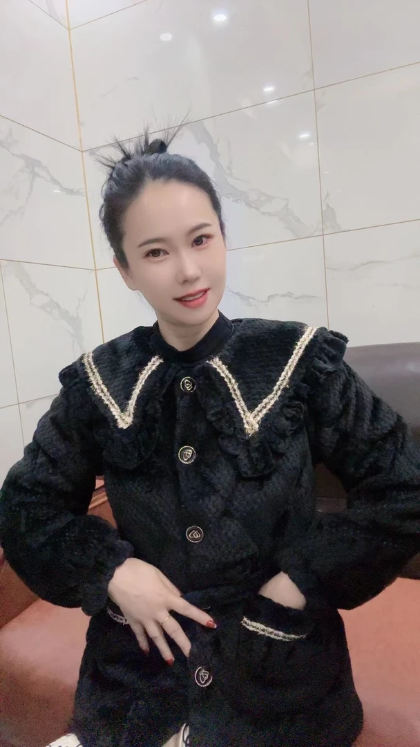 2024冬季新款三层夹棉加厚保暖套装黑色显瘦