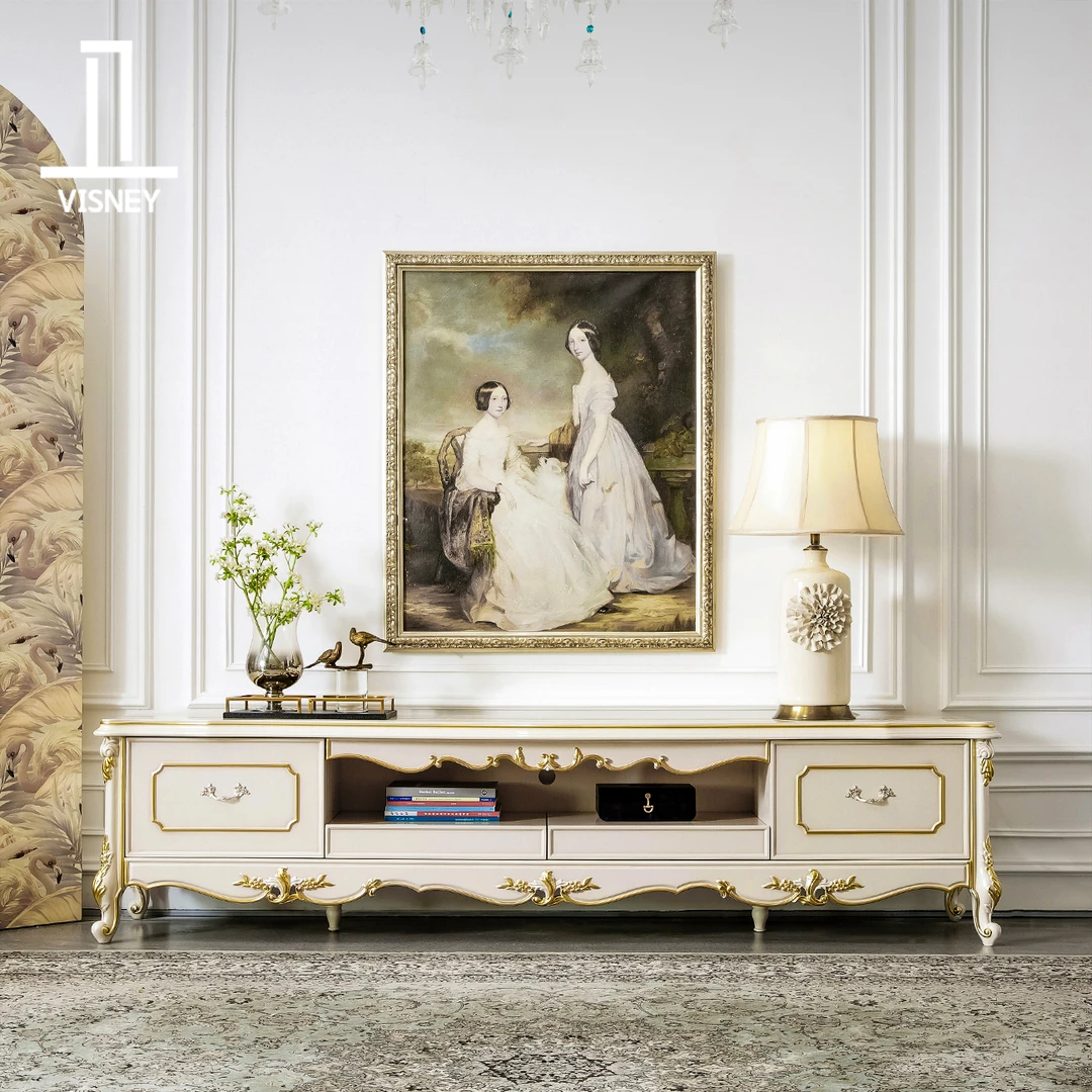卫诗理Cornaro法式电视柜奢华欧式别墅客厅实木地柜落地边柜EF7